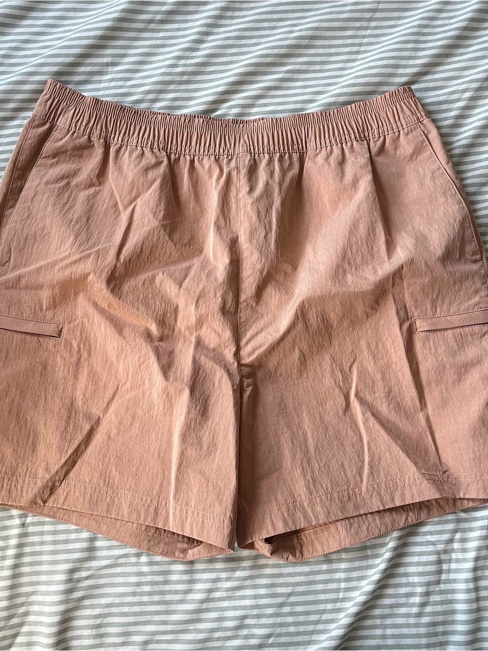 Calvin Klein Peach Elastic-Waist Casual Shorts